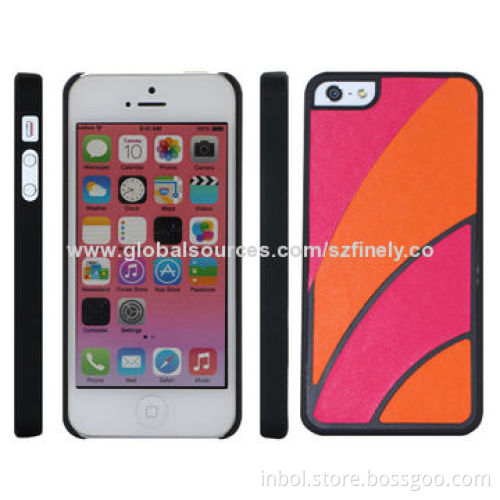 PC Cases for iPhone 5/5S, PU Leather Stick, Hit Colors Available, Unique Design